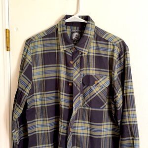 Men’s Lightweight Flannel Olive/Blue/Black